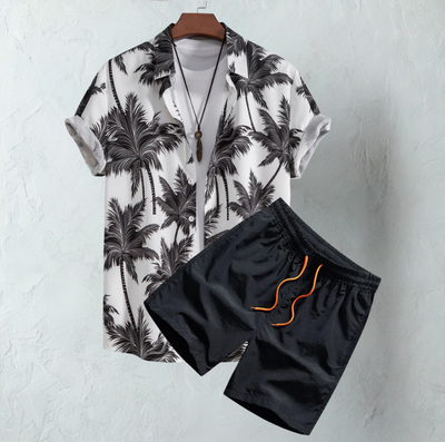 Palméo – Ensemble Chemise & Short Homme Été