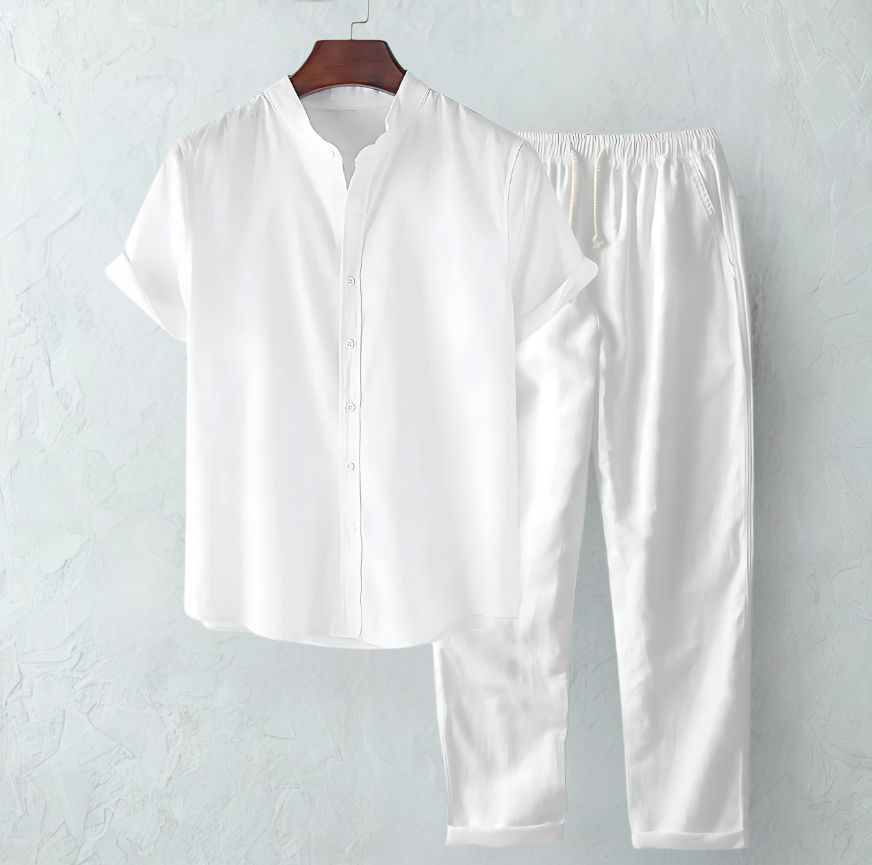 Vellaro - Chemise cubaine à manche courtes et pantalon en lin