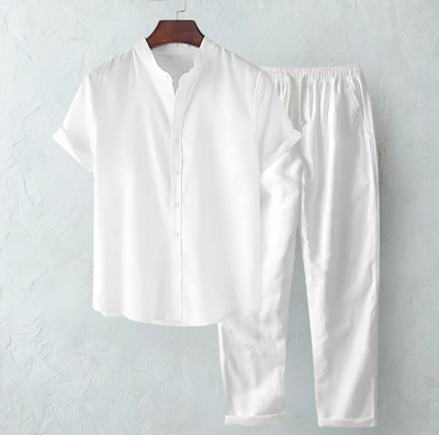 Vellaro - Chemise cubaine à manche courtes et pantalon en lin