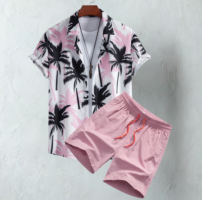 Palméo – Ensemble Chemise & Short Homme Été