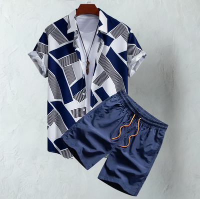 Palméo – Ensemble Chemise & Short Homme Été